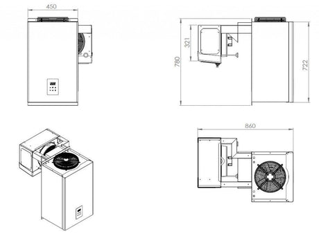 Combisteel Positive Wall Mounted Cooling Unit - 7489.0405  Combisteel   