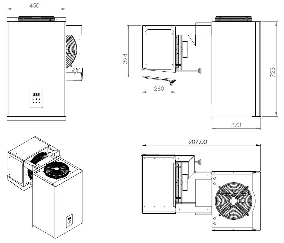 Combisteel Negative Wall Mounted Cooling Unit - 7489.0430  Combisteel   