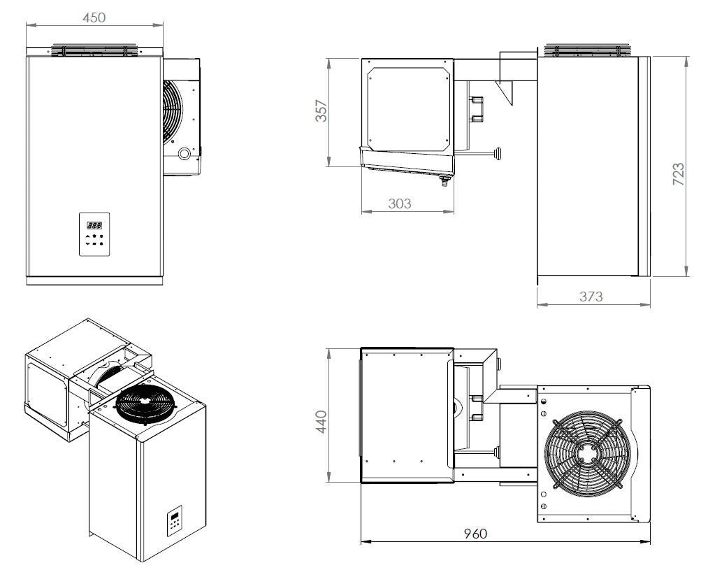 Combisteel Positive Wall Mounted Cooling Unit - 7489.0410  Combisteel   