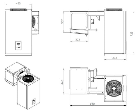 Combisteel Positive Wall Mounted Cooling Unit - 7489.0410  Combisteel   