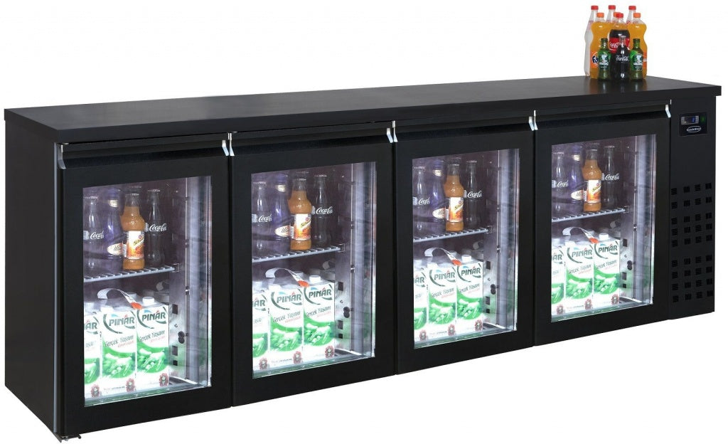 Combisteel Four Door Back Bar Bottle Cooler Hinged - 7489.5295 Four Door Bottle Coolers Combisteel   