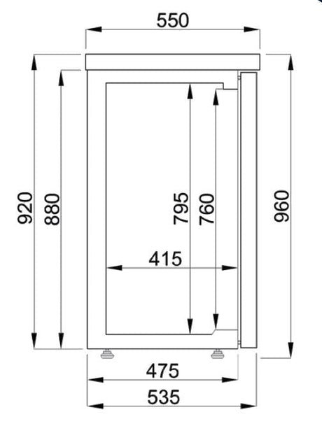 Combisteel Four Door Back Bar Bottle Cooler Hinged - 7489.5295 Four Door Bottle Coolers Combisteel   