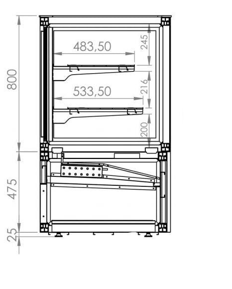 Combisteel Deli Patisserie Flat Glass Display Fridge 600 Ltr - 7489.5465 Refrigerated Floor Standing Display Combisteel   