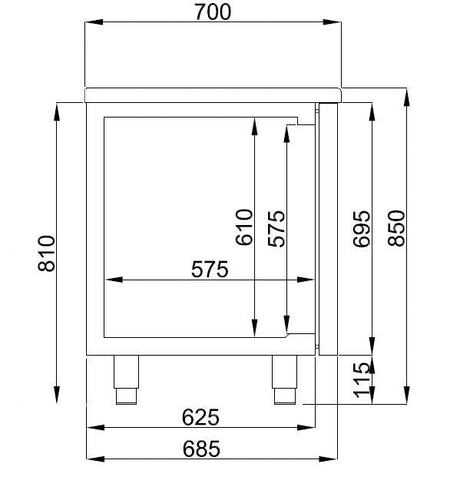 Combisteel 12 Drawer Stainless Steel 1/1 Gastronorm Counter Fridge 632Ltr - 7489.5585 Counter Fridges With Drawers Combisteel   