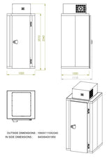 Combisteel Mini Koelcel Incl. Positieve Unit - 7489.0300