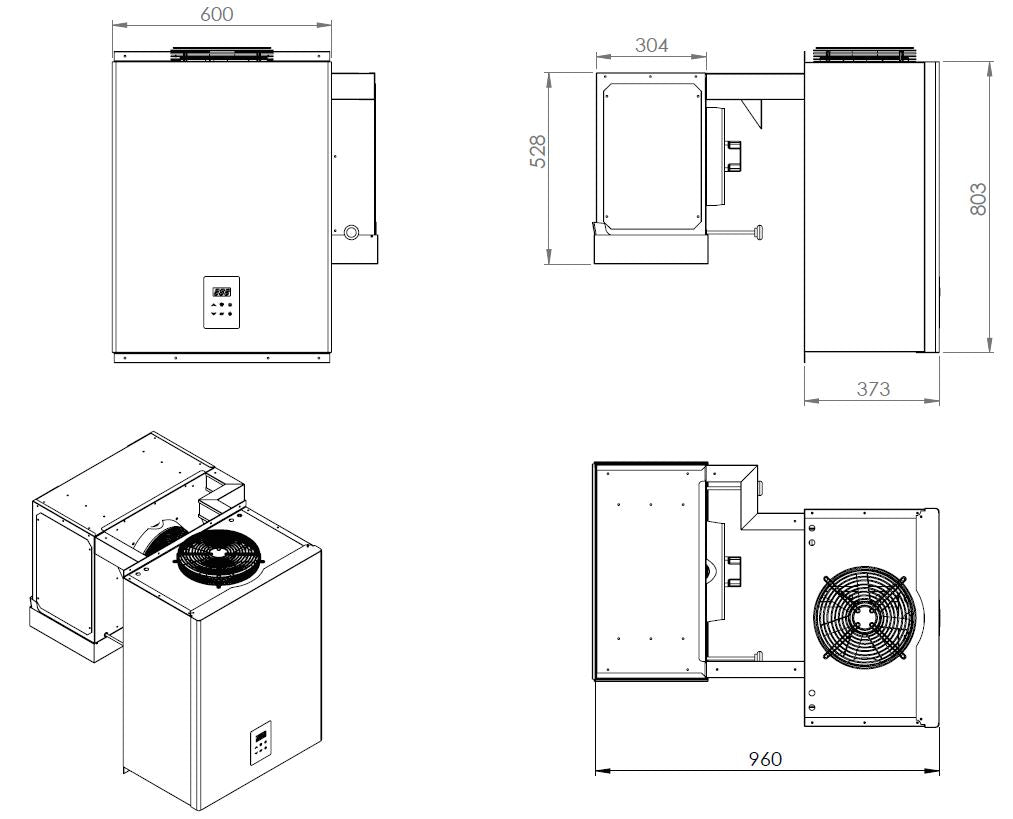 Combisteel Positive Wall-Mounted Straddle-Type Unit 13,1-18 M3 - 7489.0420