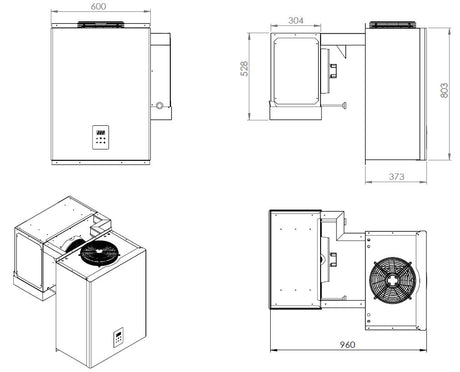 Combisteel Positive Wall-Mounted Straddle-Type Unit 13,1-18 M3 - 7489.0420