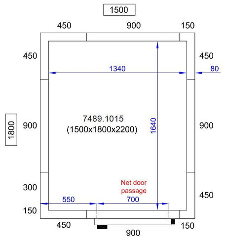 Combisteel Walk-In Cold Room Complete with Cooling Unit 1.5m x 1.8m - 7489.1015 Cold & Freezer Rooms Combisteel   