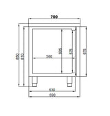 Combisteel 700 Kühltheke 2 Türen exkl. Motor - 7489.5085