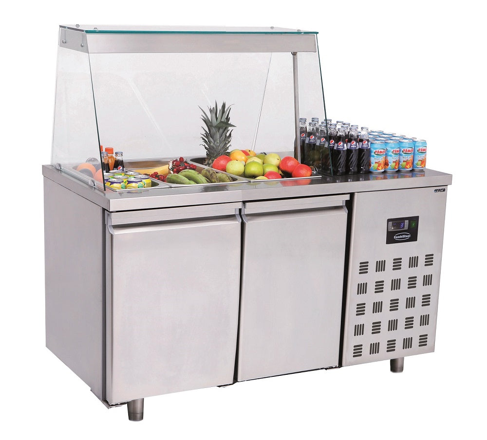 Combisteel Saladette 2 Doors 3X 1/1GN Container - 7489.5150 Saladette Counters Combisteel