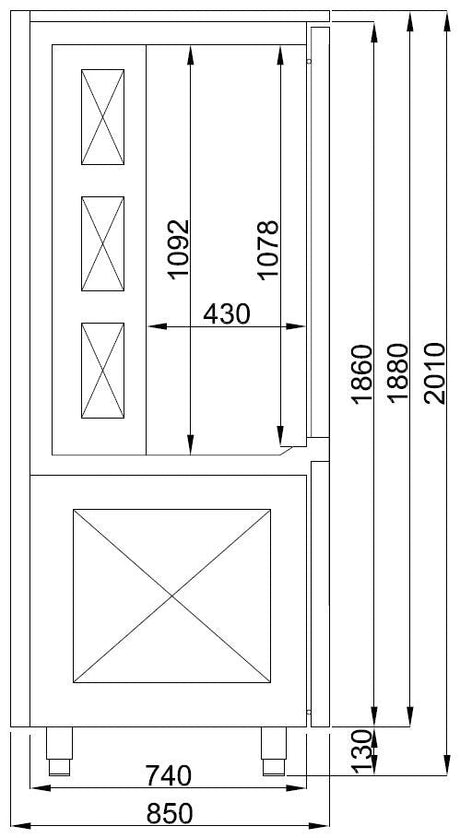 Combisteel Blast Chiller / Shock Freezer 15 x 1/1GN 35kg / 30kg - 7489.5217 Blast Chillers Combisteel   