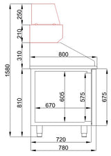 PIZZAWERKBANK 3 DEUREN - COMBISTEEL