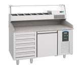 PIZZAWERKBANK 1 DEUR 5 LADEN - COMBISTEEL