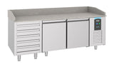 Combisteel Pizza Counter 2 Doors 5 Drawers - 7489.5235  Combisteel