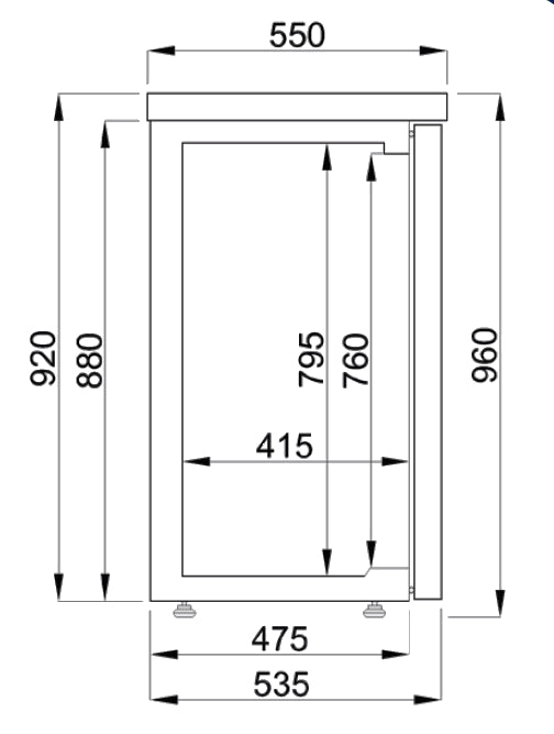 BARKOELER ZWART 2 DEUREN - COMBISTEEL