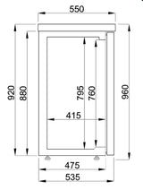 Combisteel Barcooler Zwart 2 Deuren - 7489.5270