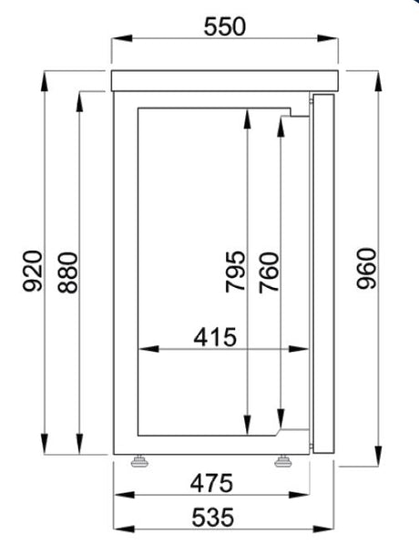 Combisteel Double Door Back Bar Bottle Cooler Hinged Doors - 7489.5285 Double Door Bottle Coolers Combisteel   