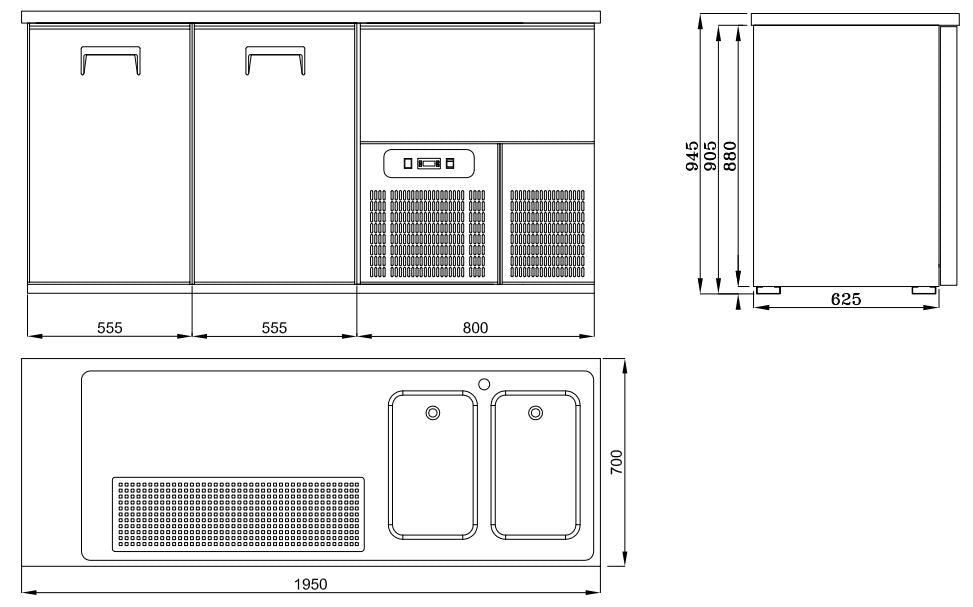 BIERKOELER 2 DEUREN 2R - COMBISTEEL