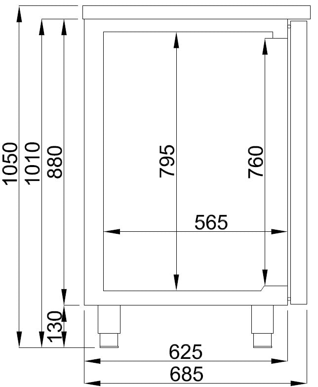 Combisteel Biertheke 3 Türen 1R - 7489.5330