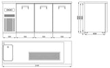 Combisteel Beer Counter 3 Doors 1L - 7489.5335