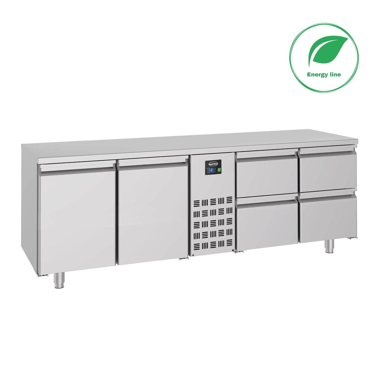 Combisteel 700 Refrigerated Counter 2 Doors And 4 Drawers Monoblock - 7489.5370  Combisteel