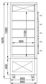 Combisteel Gekoelde Dessert Show Display - 7489.5385