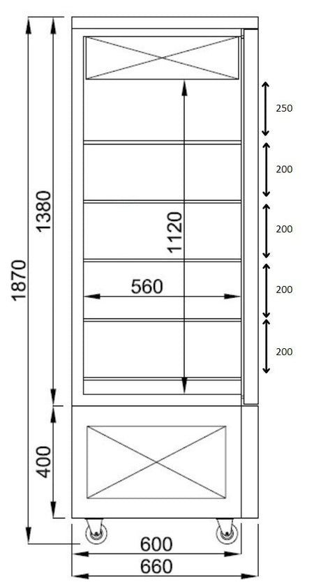 Combisteel Kühl-Dessert-Ausstellungsstand - 7489.5385