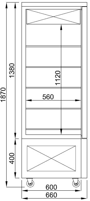 Combisteel Gekoelde Dessert Show Display Voor Chocolade - 7489.5395