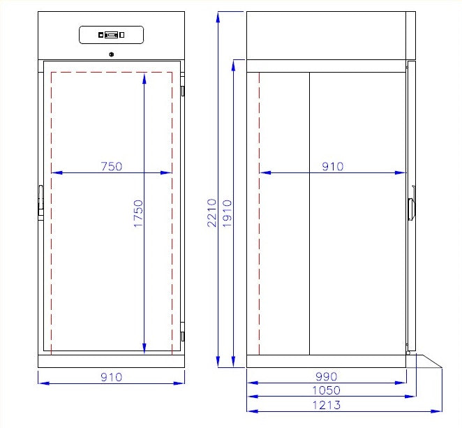 Combisteel Roll-In-Kühlschrank, Edelstahl, Monoblock, 700 L - 7489.5430