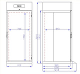 Combisteel Roll-In-Kühlschrank, Edelstahl, Monoblock, 700 L - 7489.5430