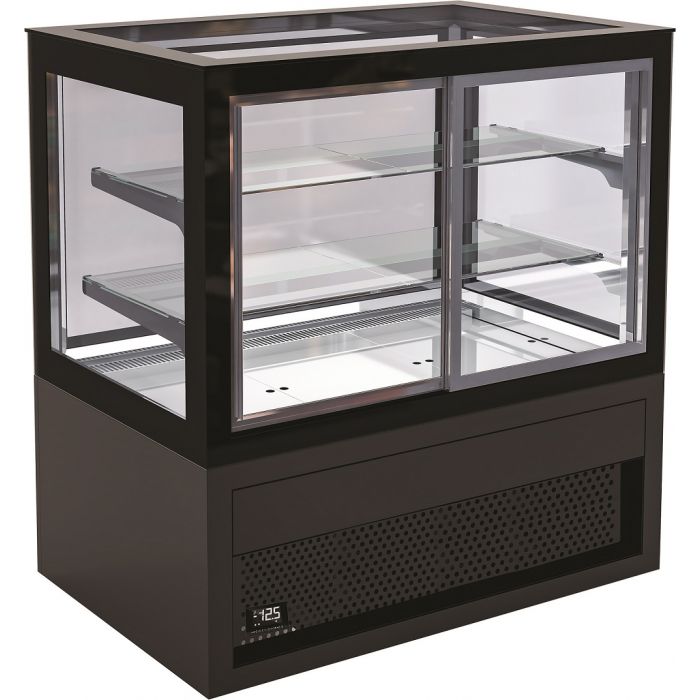 Combisteel Deli Patisserie Kühlschrank mit flacher Glasvitrine, 450 l - 7489.5460