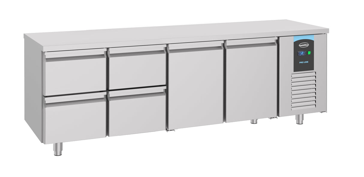 Combisteel 700 Refrigerated Counter 2 Doors 4 Drawers - 7489.5535  Combisteel