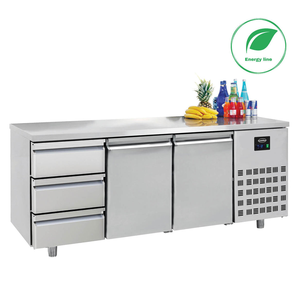 Combisteel 700 Refrigerated Counter 2 Doors 3 Drawers - 7489.5555  Combisteel