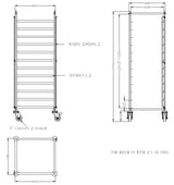 Combisteel Afruimwagen Plat Verpakt 2/1GN - 7490.0265