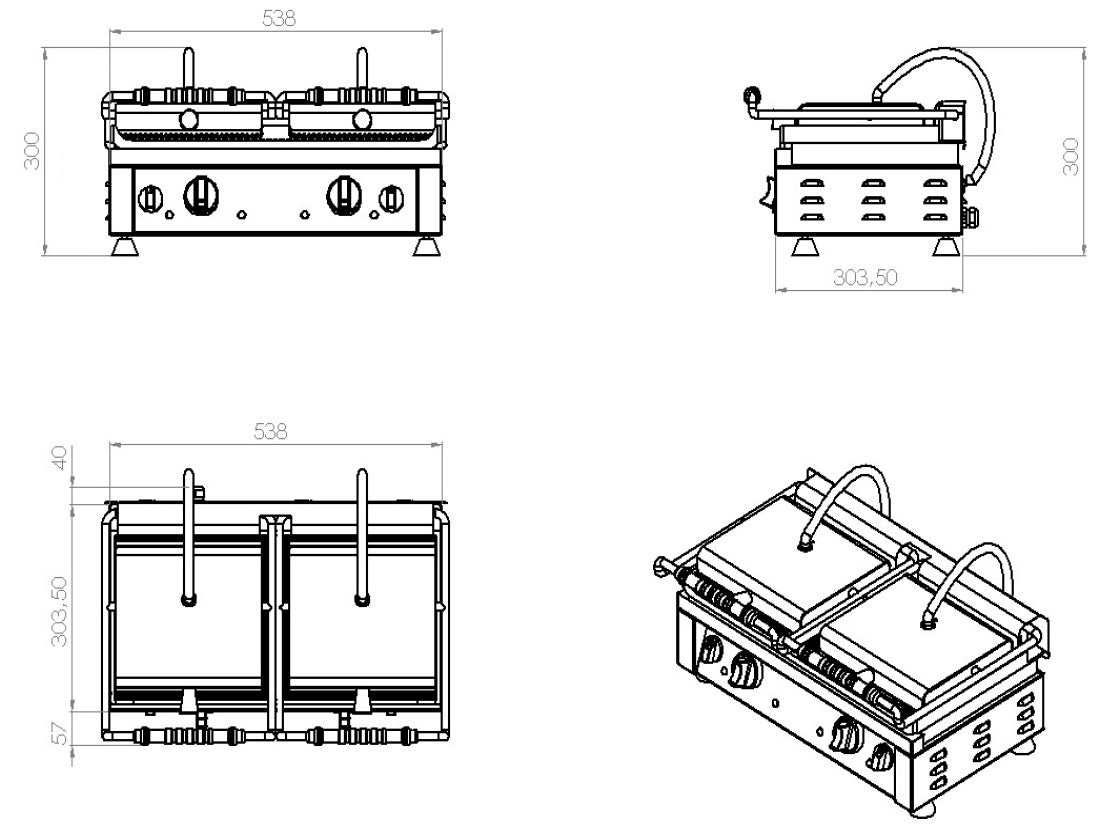 Combisteel Contact Grill - 7491.0030