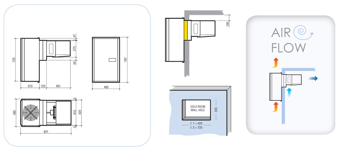 Combisteel Positive Wall-Mounted Unit - 7492.0080