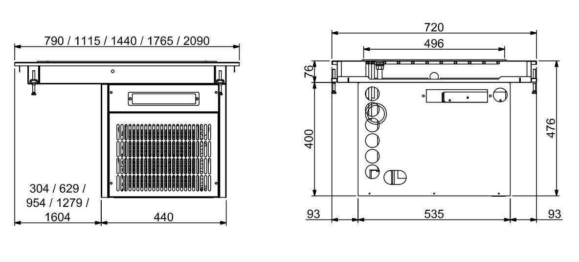 Combisteel Einbaukühlschrank 2/1 - 7495.0005