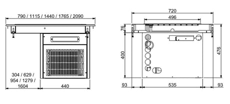 Combisteel Drop-In Koeltop Unit 2/1 - 7495.0005