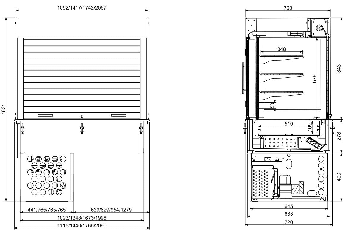 Combisteel Drop-In Cubic Refrigerated Display - Blinds 3/1 - 7495.0150