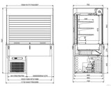 Combisteel Drop-In Cubic Refrigerated Display Wall Model - Blinds 3/1 - 7495.0180