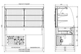 Combisteel Drop-In Curved Refrigerated Display - Closed 3/1 - 7495.0195