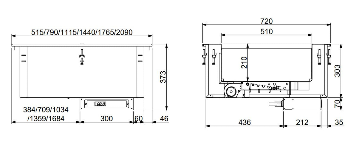 Combisteel Einbau-Bain-Marie-Gerät Heißluft 2/1 - 7495.0265