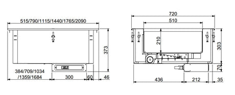 Combisteel Drop-In Bain-Marie Unit Hetelucht 2/1 - 7495.0265