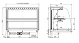 Combisteel Drop-In gebogenes beheiztes Keramikdisplay - Schwarz 3/1 - 7495.0390