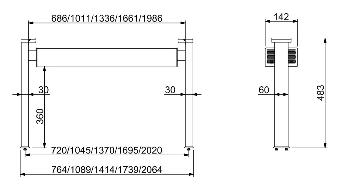 Combisteel Lighting Bar 2/1 - 7495.0450