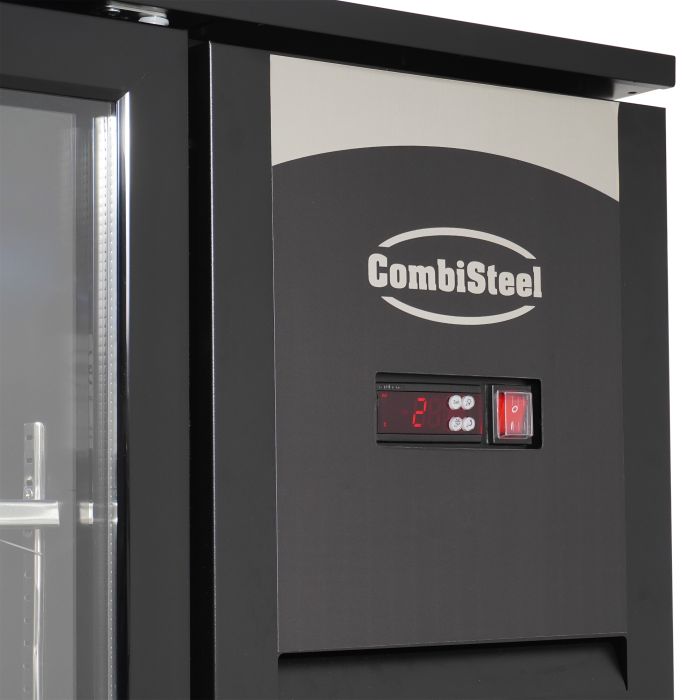 BARKÜHLSCHRANK 3 GLASTÜREN SCHWARZ 470L LED | 7503.0010