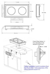 Combisteel Inbouw Inductiekookplaat 2 Kookplaten - 7505.0020