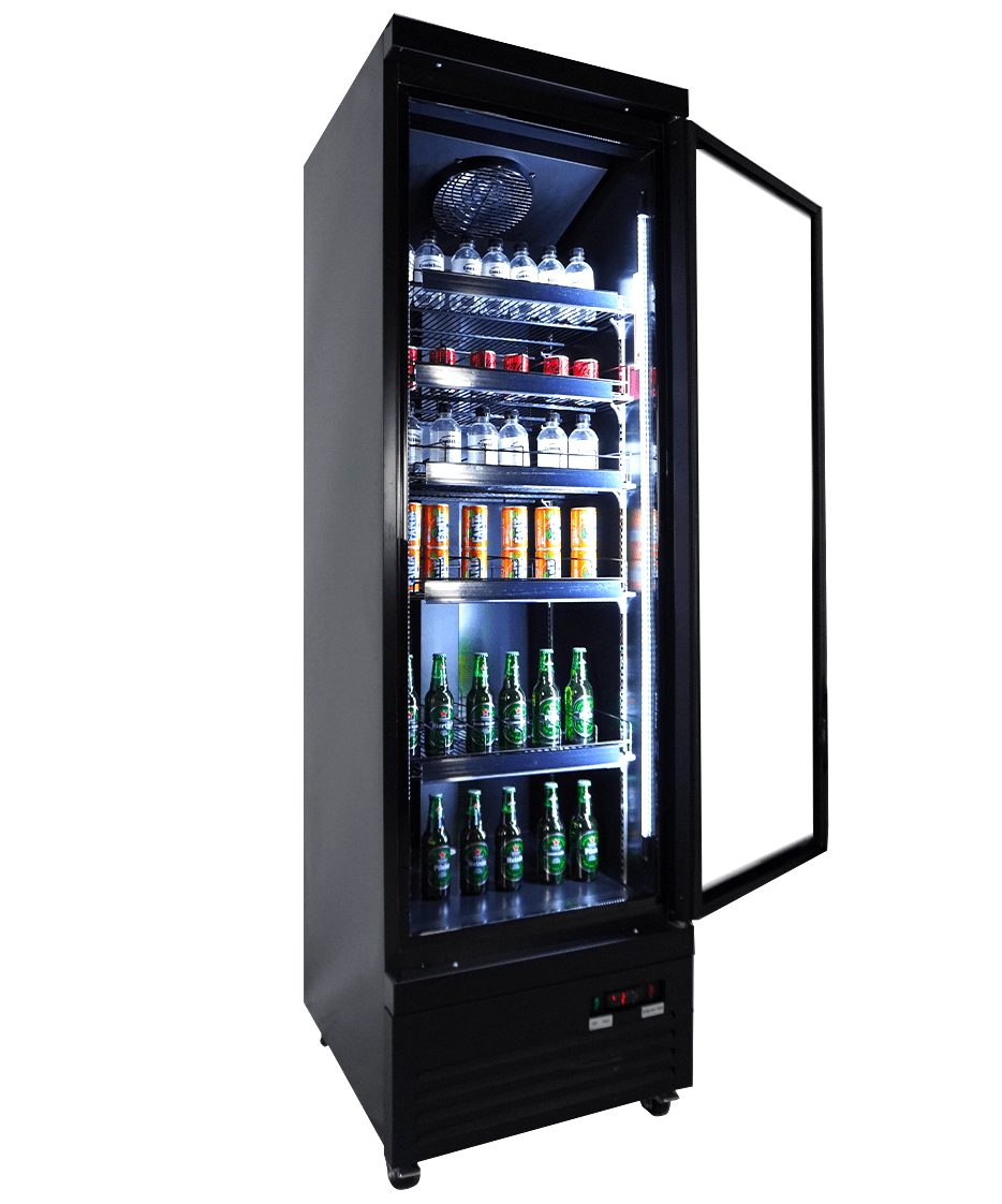 COMBISTEEL REFRIGERATOR 1 GLASS DOOR BLACK CEB-500R BL | 7526.0100