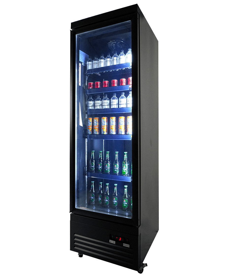 COMBISTEEL REFRIGERATOR 1 GLASS DOOR BLACK CEB-500R BL | 7526.0100