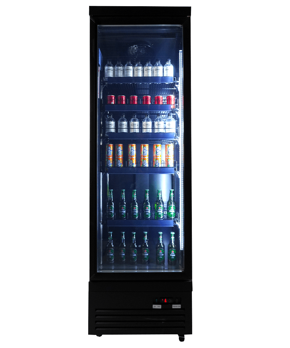 COMBISTEEL REFRIGERATOR 1 GLASS DOOR BLACK CEB-500R BL | 7526.0100